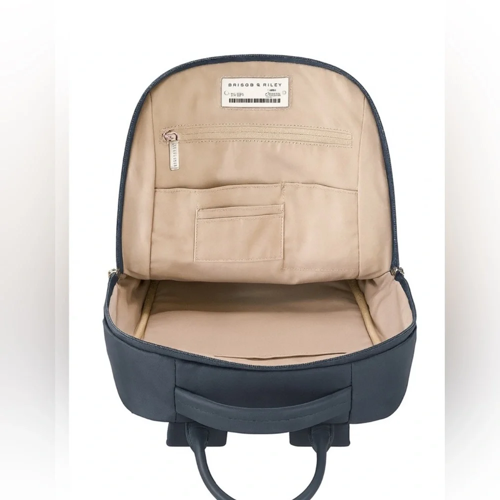 NWOT Briggs & Riley slim Rhapsody navy backpack - Picture 3 of 15